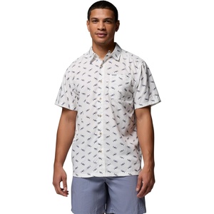 image:imageColumbia Mens Super Slack Tide Camp Shirt Short SleeveWhite Bluefin Pride