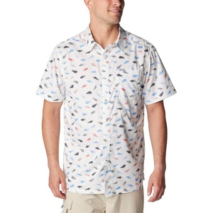 image:imageColumbia Mens Super Slack Tide Camp Shirt Short SleeveWhite Stars N Stripes