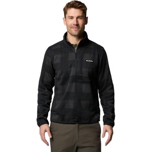 image:imageColumbia Sweater Weather II Printed 12 ZipBlack BuffaloCheck PrintShark Black