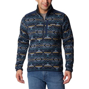 image:imageColumbia Sweater Weather II Printed 12 ZipCollegiate Navy Checkered Peaks Print