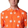 image:imageColumbia Mens Collegiate Super Slack Tide ShirtCle  Spark Orange Logo Print