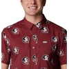 image:imageColumbia Mens Collegiate Super Slack Tide ShirtFsu  Cabernet Logo Print