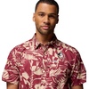 image:imageColumbia Mens Collegiate Super Slack Tide ShirtFsu  Cabernet Tropicatch Print