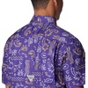 image:imageColumbia Mens Collegiate Super Slack Tide ShirtLsu  Vivid Purple Fish Fan Print