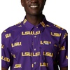image:imageColumbia Mens Collegiate Super Slack Tide ShirtLsu  Vivid Purple Logo Print