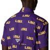 image:imageColumbia Mens Collegiate Super Slack Tide ShirtLsu  Vivid Purple Logo Print