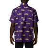 image:imageColumbia Mens Collegiate Super Slack Tide ShirtLsu  Vivid Purple Logo Print