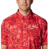 image:imageColumbia Mens Collegiate Super Slack Tide ShirtUga  Bright Red Fish Fan Print