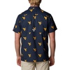 image:imageColumbia Mens Collegiate Super Slack Tide ShirtWv  Collegiate Navy Logo Print