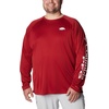 image:imageColumbia Mens Collegiate Terminal Tackle Long Sleeve ShirtArk  Red VelvetWhite