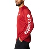 image:imageColumbia Mens Collegiate Terminal Tackle Long Sleeve ShirtArk  Red VelvetWhite