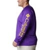 image:imageColumbia Mens Collegiate Terminal Tackle Long Sleeve ShirtLsu  Vivid PurpleCollegiate Yellow