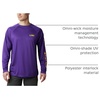 image:imageColumbia Mens Collegiate Terminal Tackle Long Sleeve ShirtLsu  Vivid PurpleCollegiate Yellow