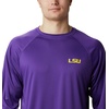 image:imageColumbia Mens Collegiate Terminal Tackle Long Sleeve ShirtLsu  Vivid PurpleCollegiate Yellow