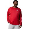image:imageColumbia Mens Collegiate Terminal Tackle Long Sleeve ShirtOs  Intense RedWhite
