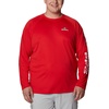 image:imageColumbia Mens Collegiate Terminal Tackle Long Sleeve ShirtUga  Bright RedWhite