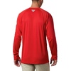 image:imageColumbia Mens Collegiate Terminal Tackle Long Sleeve ShirtUga  Bright RedWhite