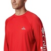 image:imageColumbia Mens Collegiate Terminal Tackle Long Sleeve ShirtUga  Bright RedWhite