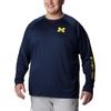 image:imageColumbia Mens Collegiate Terminal Tackle Long Sleeve ShirtUm  Collegiate NavyCollegiate Yellow