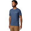 image:imageColumbia Mens Parsons Point Short Sleeve Back Graphic TeeCollegiate Navy HeatherLinear Peaks