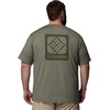 image:imageColumbia Mens Parsons Point Short Sleeve Back Graphic TeeStone Green HeatherAthletic Gem Badge