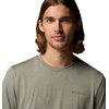 image:imageColumbia Mens Parsons Point Short Sleeve Back Graphic TeeStone Green HeatherAthletic Gem Badge