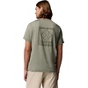 image:imageColumbia Mens Parsons Point Short Sleeve Back Graphic TeeStone Green HeatherAthletic Gem Badge