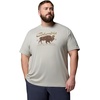 image:imageColumbia Mens Parsons Point Short Sleeve Graphic TeeDark Stone HeatherRetro Roamer