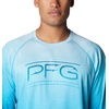 image:imageColumbia Mens Super Terminal Tackle PFG Super Fade Long SleeveOcean Blue TechcamoBathymetric Sf