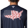 image:imageColumbia Mens Terminal Tackle PFG Statetriot Long SleeveCollegiate NavyWhite Usa