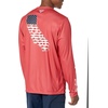 image:imageColumbia Mens Terminal Tackle PFG Statetriot Long SleeveSunset RedWhite Ca