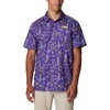 Lsu - Vivid Purple Fish Fan Print