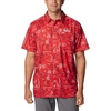Uga - Bright Red Fish Fan Print