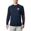 image:imageColumbia Mens Collegiate Terminal Tackle Long Sleeve ShirtAub  Collegiate NavySpark Orange