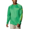 image:imageColumbia Mens Collegiate Terminal Tackle Long Sleeve ShirtUo  Fuse GreenYellow Glo