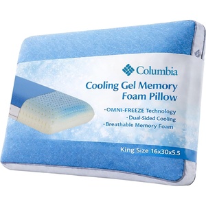 image:imageColumbia Cooling Gel Memory Foam Pillow  Comfortable and Supportive with Cooling amp Breathable Features  Removable Washable Cover King