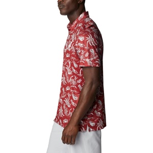 image:imageColumbia Mens Collegiate Super Terminal Tackle PoloAla  Red Velvet Dorado Isle Print