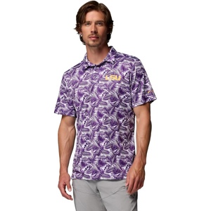 image:imageColumbia Mens Collegiate Super Terminal Tackle PoloLsu  Vivid Purple Roosters