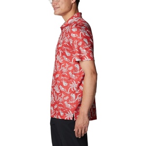 image:imageColumbia Mens Collegiate Super Terminal Tackle PoloOs  Intense Red Dorado Isle Print