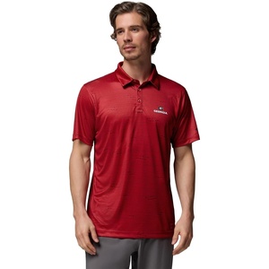 image:imageColumbia Mens Collegiate Super Terminal Tackle PoloUga  Bright Red