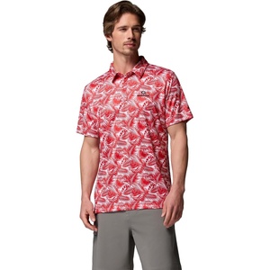 image:imageColumbia Mens Collegiate Super Terminal Tackle PoloUga  Bright Red Roosters