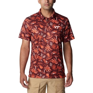 image:imageColumbia Mens Collegiate Super Terminal Tackle PoloVt  Deep Maroon Dorado Isle Print