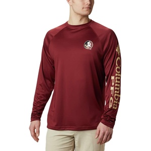 image:imageColumbia Mens Collegiate Terminal Tackle Long Sleeve ShirtFsu  CabernetSierra Tan