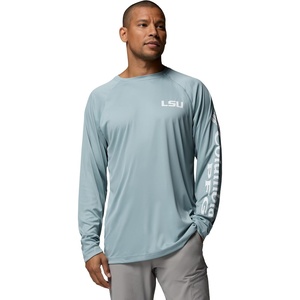 image:imageColumbia Mens Collegiate Terminal Tackle Long Sleeve ShirtLsu  Crushed Blue