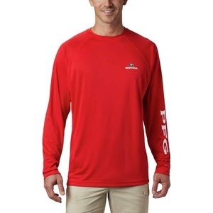 image:imageColumbia Mens Collegiate Terminal Tackle Long Sleeve ShirtUga  Bright RedWhite