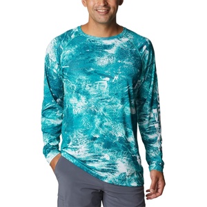 image:imageColumbia Mens PFG Super Terminal Tackle Long Sleeve ShirtElectric Turquoise Realtree Horizon