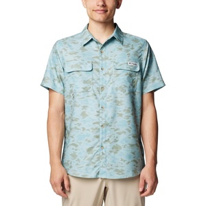 image:imageColumbia Mens PFG Uncharted Printed Short Sleeve ShirtCrushed Blue Uncharted Waters