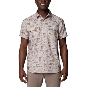 image:imageColumbia Mens PFG Uncharted Printed Short Sleeve ShirtCrushed Clay Uncharted Waters