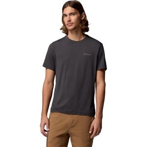 image:imageColumbia Mens Parsons Point Short Sleeve Back Graphic TeeBlack HeatherAthletic Gem Badge