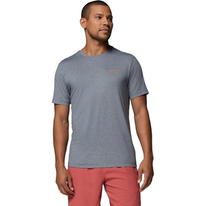 image:imageColumbia Mens Parsons Point Short Sleeve Back Graphic TeeCity Grey HeatherLinear Peaks